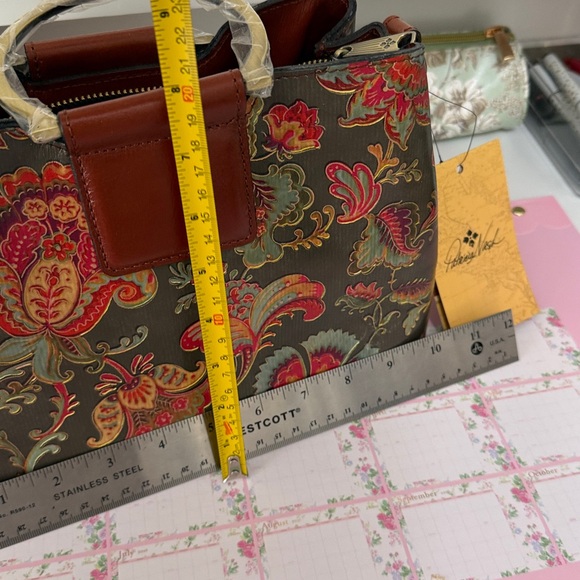 Patricia Nash Brown Floral Leather-Accent Crossbody with Wallet - Picture 12 of 15